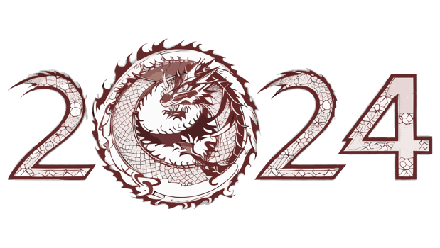 Chinese new year 2024 year of the dragon png