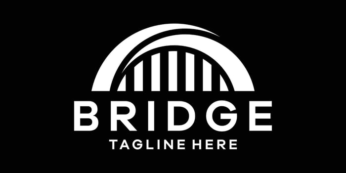 bridge logo design vector illustration