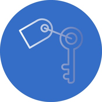 Key Tag Vector Icon Design