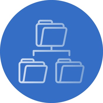 Folder Sharing Vector Icon Design