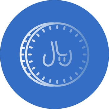 Riyal Vector Icon Design