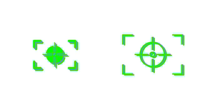 Unique Focus Horizontal Vector Icon