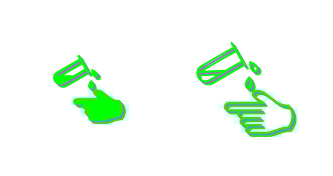 Corrosive Hazard Vector Icon