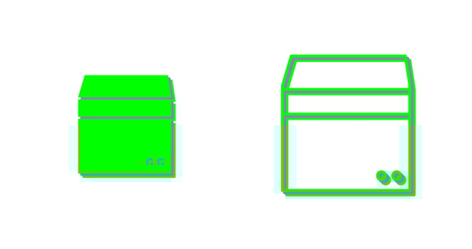 Unique Box Vector Icon