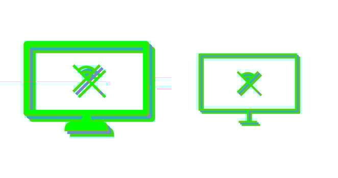 Unique Disconnected Network Vector Icon