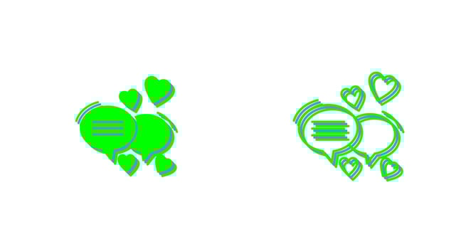 Love Chat Vector Icon
