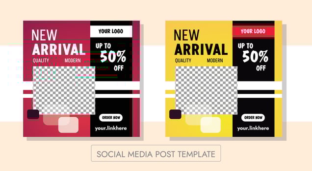 NEW ARRIVAL SOCIAL MEDIA POST COLLECTION vector
