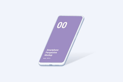 Minimalist modern clay mockup smartphones for presentation, application display, information graphics etc. Vector EPS.