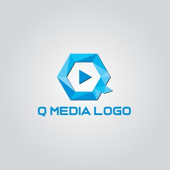 Vector Media Logo with letter Q