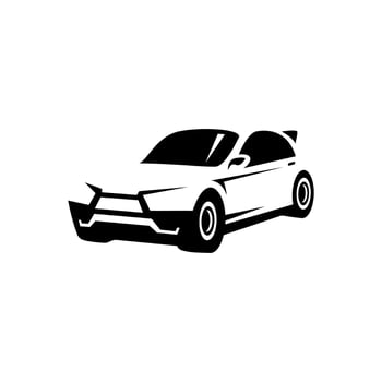 vector desain mobil sport simple on white background