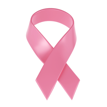 3d icon pink ribbon in the breast cancer awareness month. illustration symbol png