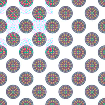 Beautiful colorful mandala design concept of flower petals isolated on white background. vector