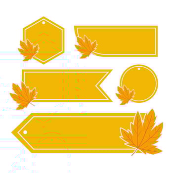 sale banner autumn set vector