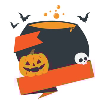 halloween flat design badge vector