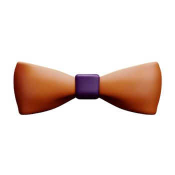 bow tie 3d rendering icon illustration png