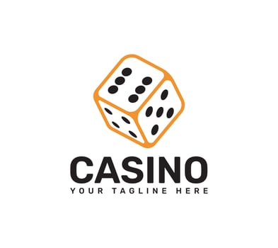 Casino club or Ludo sports logo design on white background, Vector illustration.