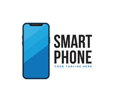 Smartphone Logo design on white background, Vector illustration.