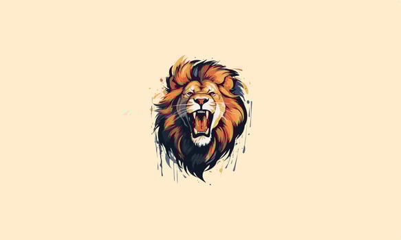 lion t-shirt logo vector icon design