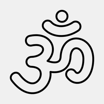 Icon hindu. Diwali celebration elements. Icons in line style. Good for prints, posters, logo, decoration, infographics, etc. vector