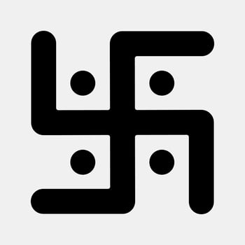 Icon swastika. Diwali celebration elements. Icons in glyph style. Good for prints, posters, logo, decoration, infographics, etc. vector