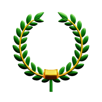 laurel wreath 3d rendering icon illustration png