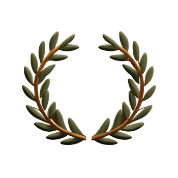 laurel wreath 3d rendering icon illustration png