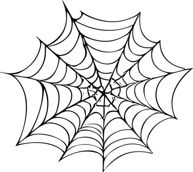 Halloween Spider cobweb ai generative png