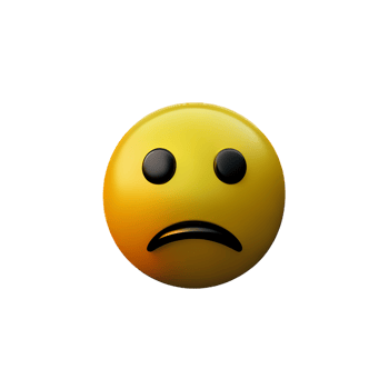 sad emoji 3d rendering icon illustration png
