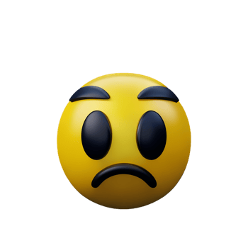 sad emoji 3d rendering icon illustration png