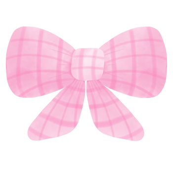 Watercolor cute pink bow png