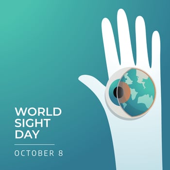 World Sight Day vector design template good for celebration usage. eye vector illustration. flat design. vector eps 10.