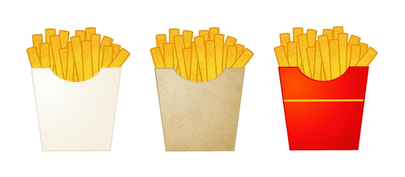 Vector illustration of a french potatos on isolated background.