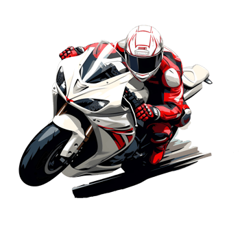 Artistic Style Motorcycle Painting Drawing No Background Perfect for Print on Demand AI Generative png