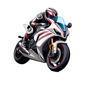 Artistic Style Motorcycle Painting Drawing No Background Perfect for Print on Demand AI Generative png