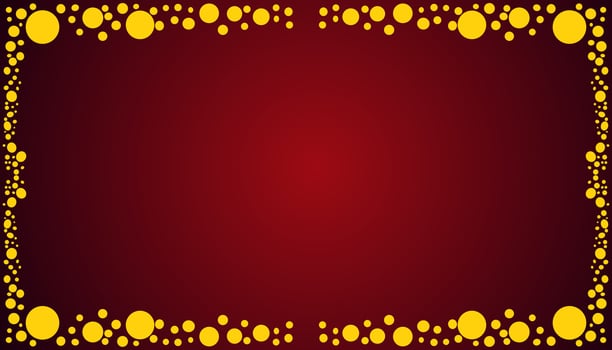 A gradient red abstract background illustration with a yellow frame. Perfect for invitation card, book cover, poster, banner, website design. vector