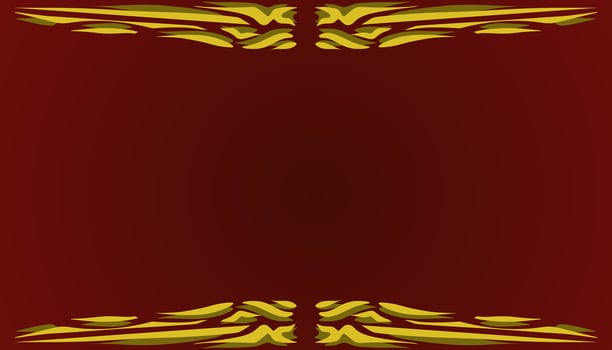 A gradient red abstract background illustration with a yellow frame. Perfect for invitation card, book cover, poster, banner, website design. vector
