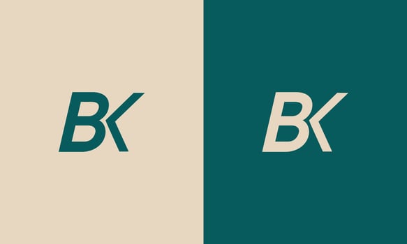 BK KB B K Initial Letter Luxury-Premium Logo. vector