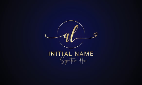 Initial AL, LA, A and L Letter Luxury-Premium Logo vector