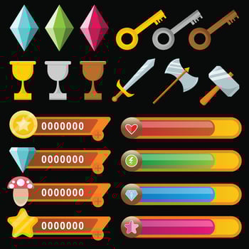 The Illustration of Videogame Element vector