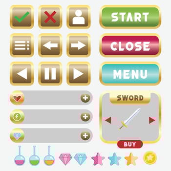 The Illustration of Icon Videogame Element vector