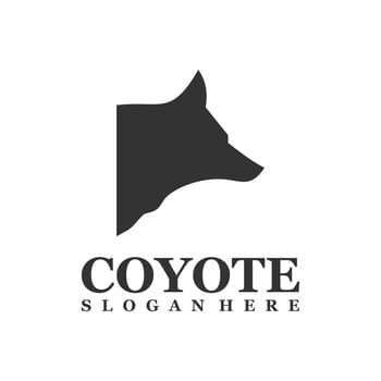 Wolf Head logo design Vector. Coyote logo design template Illustration vector
