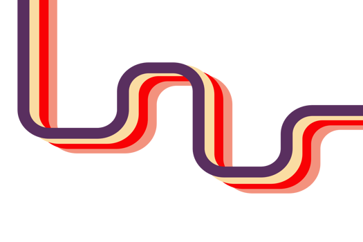 curved stripe multicolor abstract background illustration on transparent background with copy space. png