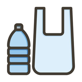 Plastic Vector Thick Line Filled Colors Icon For Personal And Commercial Use.