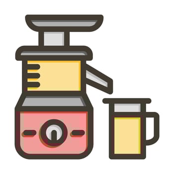 Food Blender Vector Thick Line Filled Colors Icon For Personal And Commercial Use.