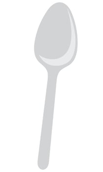 Metal spoon icon isolated on white background. vector