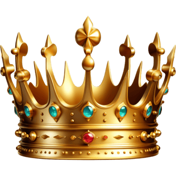 3d Golden Crown. AI Generative png