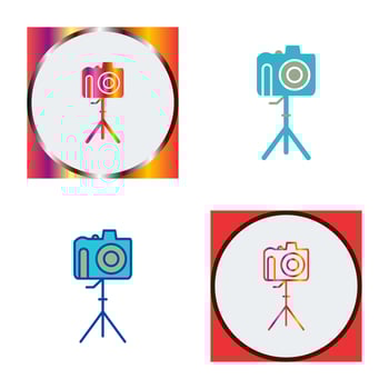 Unique Camera on Stand Vector Icon