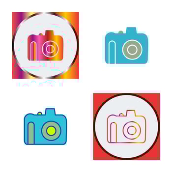Unique DSLR Camera Vector Icon