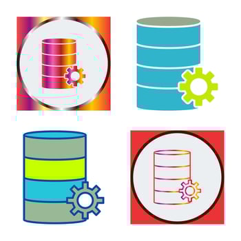 Unique Database Management Vector Icon