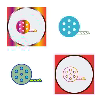 Unique Film Reel Vector Icon